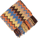 Boho Throw Blanket - Bohemian Fringe Tassels， for Bed Couch Soft ChairBlanket Double Sided (50"x70") (Yellow) by CozyNest Decor