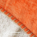 MIULEE Pack of 2 Fall Couch Throw Pillow Covers 18x18 Inch Bright Orange Farmhouse Decorative Pillow Covers with Stitched Edge Soft Chenille Solid Dyed Pillow Covers for Sofa Bed Living Room by CozyNest Decor