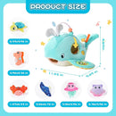 Koty Baby Toys 6-12 Months, Montessori Sensory Toys,My First Ocean Whale House Toy with 6 Sea Animals | Bell Shell, Squeaky Seahorse & Crinkle Paper | Baby Gift by TinyTreasures Baby Boutique