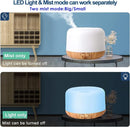 Oil Diffuser Humidifier 300ML,Electric Ultrasonic Air Aroma Diffusers Vaporizer,Scent Mist Defuser with Remote,Auto-Off,7led Color Changing Light for Large Bed Room,Home,Office by TinyTreasures Baby Boutique