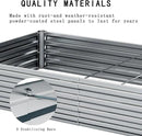 Galvanized Raised Garden Bed,12×4×1FT Metal Planting Box for Outdoor Vegetable, Herb,Planter Gardening (Silver) by GreenHaven Gardens