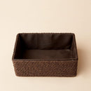 LA JOLIE MUSE Paper Rope Woven Storage Basket Set of 4 with Fabric Liner, Stackable Multipurpose Organizer Bin, Brown by TinyTreasures Baby Boutique