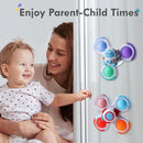 ALASOU 3PCS Pop Suction Cup Spinner Toys for 1 Year Old Boy Girl|Novelty Spinning Tops Toddler Toys Age 1-2|Sensory Baby Bath Toy for Toddlers 1-3|12 18 Months Boy Birthday Gift for Infant by TinyTreasures Baby Boutique