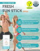Sun Lotion SPF 40 & Sun Stick SPF 50-100% Zinc Oxide Mineral Sunscreen - No White Cast - Vegan Reef-Safe for Babies Kids Adults - Korean Skincare, 2.82oz & 0.49oz by TinyTreasures Baby Boutique