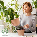 Planter Pots with Drainage Holes - Lightweight, Durable, and Space-Saving Pots for Indoor and Outdoor - Versatile Functionality, Simple Modern Design, Set of 5 Plastic Planter Pots - Pink by GreenHaven Gardens