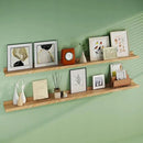 Floating Picture Ledge Shelves 72 Inch Solid Oak Wood Set of 2, Rustic Wall Storage Shelves with Lip, Kids Bookshelf, Photo & Picture Ledge Shelves for Bedroom, Living Room, Kitchen by CozyNest Decor