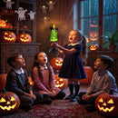 1.Halloween Snow Globe Tornado Flameless Candles Table Centerpiece for Celebration Party,Battery Operated LED Candle with 6 Hours Timer for Home Indoor Halloween Decoration (Spider) by CozyNest Decor