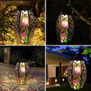 Solar Lanterns Outdoor Hanging Light - Solar Powered LED Butterfly Glass Lights Decorative Waterproof Tabletop Lampwith Hollowed-Out Design for Indoor Yard Table Patio Garden Pathway Holiday by GreenHaven Gardens