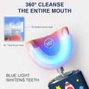 Kids U Shaped Electric Toothbrush Ultrasonic Automatic Brush with 5 Brush Head Rinse Cup 6 Clean Modes IPX7 Waterproof Whole Mouth Rechargeable Smart Timer Toothbrushes for Children Age 8-14 by TinyTreasures Baby Boutique