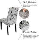 JQinHome Pattern Chair Covers for Dining Room Set of 2, High Stretch Removable Washable Parsons Chair Slipcover for Home Party Hotel Wedding Ceremony (2PCS, Lotus Gray) by CozyNest Decor