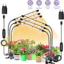 3head Plant Lights, 2Pack Grow Lights for Seed Starting, Full Spectrum Growing Lamps with Clip for Indoor Plants, Auto ON & Off Timer 3/9/12H, 3 Switch Modes, 10-Level Dimmable Brightness by GreenHaven Gardens