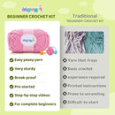 Mewaii Crochet Kit for Beginners – 5 Easy Dinosaur Crochet Kits with Step-by-Step Video Tutorials, Pre-Started Yarn, 40% Extra Yarn, Beginner Crochet Kit for Adults & Kids by TinyTreasures Baby Boutique