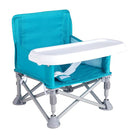 Portable Booster Seat, Toddler Baby Seat with Tray for Dining Table Compact Floor Chair for Camping Lawn Beach Babies Travel 6-36 Months by TinyTreasures Baby Boutique