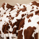 RYNGHIPY Cow Print Blanket for Sofa Couch Double Sided Flannel Animal Design Brown Throw Blanket (Brown, 51''x63'') by CozyNest Decor