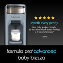 Baby Brezza New and Improved Formula Pro Advanced Formula Dispenser Machine - Automatically Mix a Warm Formula Bottle Instantly - Easily Make Bottle with Automatic Powder Blending, Slate by TinyTreasures Baby Boutique