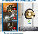 1 Pcs Upgraded Door Knob Plates with Double-Sided Tape –Thick Stainless Steel Scar Plates for Deadbolts & Knobs, Durable Lock Hole Covers for Fixing Loose Knobs and Damaged Areas(Matte Black) by TinyTreasures Baby Boutique