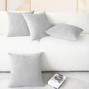 CaliTime Throw Pillow Covers Decorative 18 X 18 Inches Pack of 4 Cozy Chenille Cushion Cases for Couch Sofa Bed Living Room Home Moonbeam Gray by CozyNest Decor