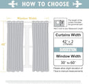 ChrisDowa Blackout Curtains 48 inches Long for Bedroom - 2 Panels Set Grommet Thermal Insulated Room Darkening Curtains for Living Room (Light Grey, 42 x 48 Inch) by CozyNest Decor