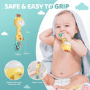 Orzbow Giraffe Teether Toy, Baby Teething Toys & Rattle Ligh-Up, Musical Baby Toy 3-6-12-18 Months, Easy to Grip Sensory Toys for Toddlers Bpa-Free, Boy Gir Birthdays Gift by TinyTreasures Baby Boutique
