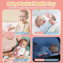 alilo Yoyo Talking Bunny Baby Musical Light-Up Rattle Toys 0-6-12-18 Months, Voice Mimicking Toy, Preloaded 90+ Audio Content, ABC/Number/Notes Learning Toys for Baby Infant Newborn Boy Girl Gifts by TinyTreasures Baby Boutique