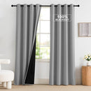 NICETOWN 100% Blackout Window Curtains 84 inches Long 2 Panels Set, Thermal Insulated Grommet Drapes, Room Darkening Curtain for Bedroom Living Room(W52 x L84 Inch, Silver Grey) by TinyTreasures Baby Boutique