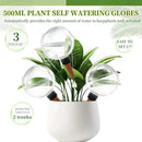 3 Pcs Self Watering Globes for Indoor & Outdoor Plants Automatic Watering Planter Insert 17.5 oz Watering Bulbs with Slow Release Control Water Dripper for Plants by GreenHaven Gardens
