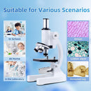 Microscope for Kids Beginner, 40X-2000X Biological Compound Microscope Kit with Adjustable Brightness LED, Slides for School Lab Home Education, Gifts for Children Students Ages 6+ by TinyTreasures Baby Boutique