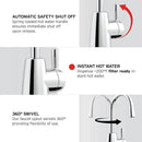 InSinkErator Stainless Steel Tank, H250C-SS HOT250 System, Single-Handle Faucet in Chrome with2/3-Gallon Instant Hot Water Dispenser by CozyNest Decor