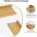 Picture Ledge Shelf, Wood Floating Shelves Set of 2, 36 inch Picture Ledge Shelves, Photo Ledge Nursery Book Shelves Wall Mounted for Living Room Kids' Room Bedroom, Color Oak by TinyTreasures Baby Boutique
