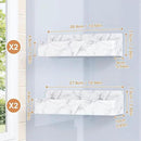 Magnetic Spice Rack for Refrigerator, Kitchen Organizer and Storage Shelf, Marble(4 Pack) by CozyNest Decor