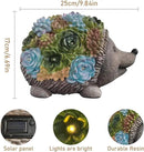 J.CARP Outdoor Solar Garden Hedgehog Statue with Succulents and 7 LED Lights, Decorations for Garden, Patio, Lawn, Outdoor Yard and Deck, Unique Housewarming Gifts by GreenHaven Gardens