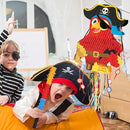 WERNNSAI Foldable Pirate Pinata - Extendable Pirate Parrot Pinata with Blindfold Bat and Tassels for Boys Pirate Birthday Party Supplies Caribbean Piñata Adventure Party Decorations 16.4” x 12.4” by TinyTreasures Baby Boutique