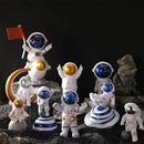 Blue Astronaut Statues Set of 3, Outer Space Theme Figurines Planet Nursery Classroom Bedroom Decor Cake Toppers by CozyNest Decor
