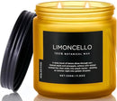 M&SENSE Limocello Scented Candle - 11.6oz Natural Soy Wax Non Toxic 70-Hour Slow Burning 2-Wick Lemon Highly Scent for Home Decor, Summer Candle for Yoga Spa & Meditation & Relaxing Gift by CozyNest Decor