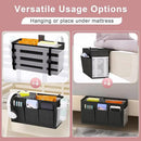 Dual-purpose Bedside Caddy Bedside Organizer, Bed Caddy with 6 Pockets, Versatile Bedside Storage Solution Magazine Remotes holder, ideal for Home, Dorm, Hospital, Crib Bed (Black 2 pcs) by CozyNest Decor