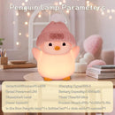 Penguin Night Light, Cute Pink Penguin Lamp with Knit Hat, Soft Silicone Nursery Nightlight for Baby, Rechargeable/Dimmable/Timer,LED Squishy Novelty Animal Bedside Lamp,Funny Gifts for Kids by TinyTreasures Baby Boutique