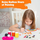 Kids Painting Set, Washable Paint for Kids 8 Colors, Non Toxic Tempera Paint 2 Ounce Each, Paints for Toddlers Art, Craft, School and Home Finger Paints Projects by TinyTreasures Baby Boutique