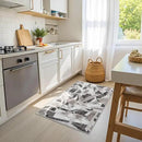 Modern Abstract Door Mat Indoor Entrance 2X3 Front Porch Area Rug Washable, Non-Slip Small Grey Rugs for Entryway Bathroom Ultra-Thin, Throw Carpet for Kitchen Bedroom Nursery Kids Print Faux Wool by CozyNest Decor