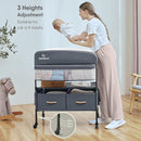 BabyBond Portable Baby Changing Table with 2 Storage Baskets, Foldable Diaper Changing Table Dresser Waterproof Height Adjustable Changing Station for Infant and Newborn(Grey) by TinyTreasures Baby Boutique
