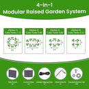 Raised Garden Bed 5x2x1.4 Ft Planter Box for Outdoor - Zinc-Aluminum-Magnesium Stainless Steel Durable Metal Garden Beds Kit for Vegetables, Flowers, Herbs and Succulents, Deep Grey by GreenHaven Gardens