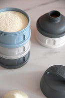 BEABA Formula and Snack Container, Baby Formula Dispenser, Toddler Baby Snack Storage Container, Holds up to 11 Doses of Milk Powder Per Compartment, Made in France, Rain by TinyTreasures Baby Boutique