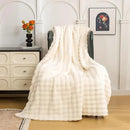 YUSOKI Luxury 3D Bubble Throw Blanket 2lb,All Ages,Home Decoration, (Ivory,50 * 60inches) by CozyNest Decor