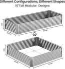 2 Pack Galvanized Raised Garden Bed Outdoor, Metal Garden Bed for Vegetables, Above Ground Garden Box for Flower, Steel Raised Beds for Gardening - 50"x20" by GreenHaven Gardens