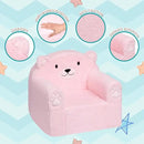 ALIMORDEN Animal Series Kid's Chair, Ultra-Soft Comfy Foam Filled Toddler Sofa Chair, Cute Animal-Shaped Design Toddler Couch, Lightweight Birthday for Baby Boys & Girls (Pink Bear) by CozyNest Decor