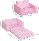 MallBest Kids Sofas Toddler Couch Bed Baby's Upholstered Chair Sleepover Couch Flipout Open Recliner(Pink/Rainbow)… by TinyTreasures Baby Boutique