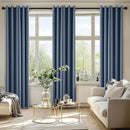MIULEE Stone Blue Blackout Curtains for Bedroom Living Room 84 Inches Long 2 Panels, Thermal Insulated Room Darkening Drapes Solid Grommet Top Noise Reducing Light Blue Window Treatments 40x84 Inch by TinyTreasures Baby Boutique