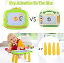Smasiagon Toddler Girl Boy Toys,Magnetic Drawing Board for Toddlers 1-3,Early Learning Doodle Board Writing Painting Sketch Pad, Birthday Easter Valentines Day Gifts for Kids 1 2 3 Year Old (Green) by TinyTreasures Baby Boutique