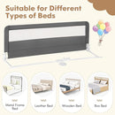 BABY JOY Bed Rails for Toddlers, 59‘’ Extra Long, Upgraded Swing Down Bed Guard w/Safety Straps, Folding Baby Bedrail for Kids Twin, Double, Full Size Queen & King Mattress (Gray, 59-Inch) by TinyTreasures Baby Boutique
