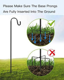 Shepherd Hook for Outdoor with 5 Prong Base, 2PCS 48IN Inches Garden Bird Feeder Pole for Hanging Bird Feeder, Plant Baskets, Solar Light Lanterns, Outdoor Plant Hanger Hook by GreenHaven Gardens