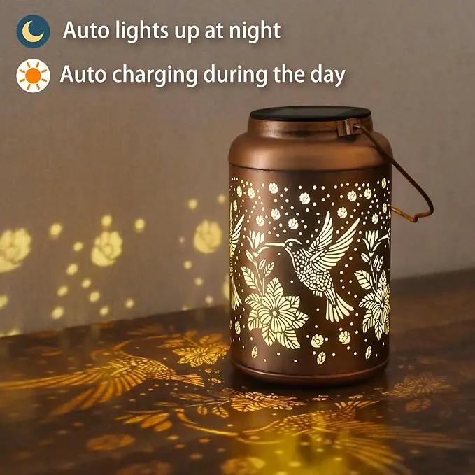 2 Pack Hummingbird Solar Lanterns Outdoor Waterproof Hanging Solar Lights, Birthday Gifts for Women, Men, Mom, Mothers Day Gifts, Outside, Patio, Outdoor, Yard, Lawn, Balcony, photo 3 of 7